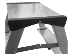 PROREGAL Metal Double Giraffe Doppelseitige-Aluminium-Stufenstehleiter 3 Stufen 125 kg Tragkraft Leiter Trittleiter Stufenleiter Haushaltsleiter