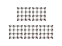 PROREGAL Modulares Weinregal Vinotega Mod HxBxT 36 x 36 x 24 cm 5 x 9 Flaschen Massives Kiefernholz Braun Geölt