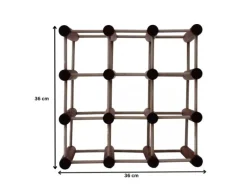 PROREGAL Modulares Weinregal Vinotega Mod HxBxT 36 x 36 x 24 cm 5 x 9 Flaschen Massives Kiefernholz Braun Geölt