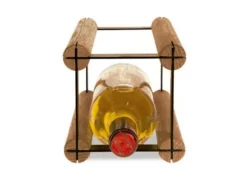 PROREGAL Modulares Weinregal Vinotega Mod Metal HxBxT 12,5 x 12,5 x 24,5 cm 1 x 1 Flasche Massives Kiefernholz Braun Geölt