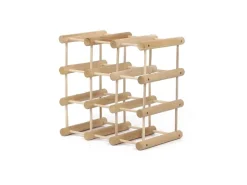 PROREGAL Modulares Weinregal Vinotega Mod HxBxT 36 x 36 x 24 cm 4 x 9 Flaschen Massives Kiefernholz Grau Geölt