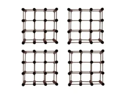PROREGAL Modulares Weinregal Vinotega Mod HxBxT 36 x 36 x 24 cm 4 x 9 Flaschen Massives Kiefernholz Braun Geölt