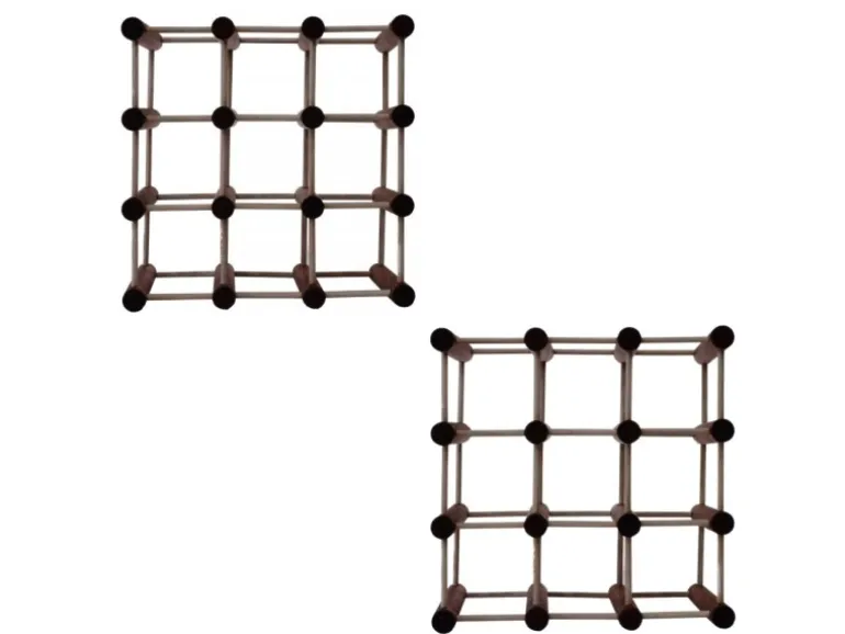 PROREGAL Modulares Weinregal Vinotega Mod HxBxT 36 x 36 x 24 cm 2 x 9 Flaschen Massives Kiefernholz Braun Geölt