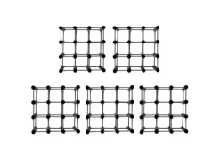 PROREGAL Modulares Weinregal Vinotega Mod HxBxT 36 x 36 x 24 cm 5 x 9 Flaschen Massives Kiefernholz Grau Geölt