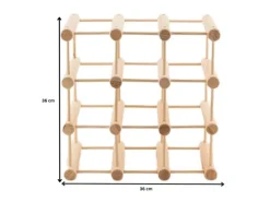PROREGAL Modulares Weinregal Vinotega Mod HxBxT 36 x 36 x 24 cm 2 x 9 Flaschen Massives Kiefernholz Natur