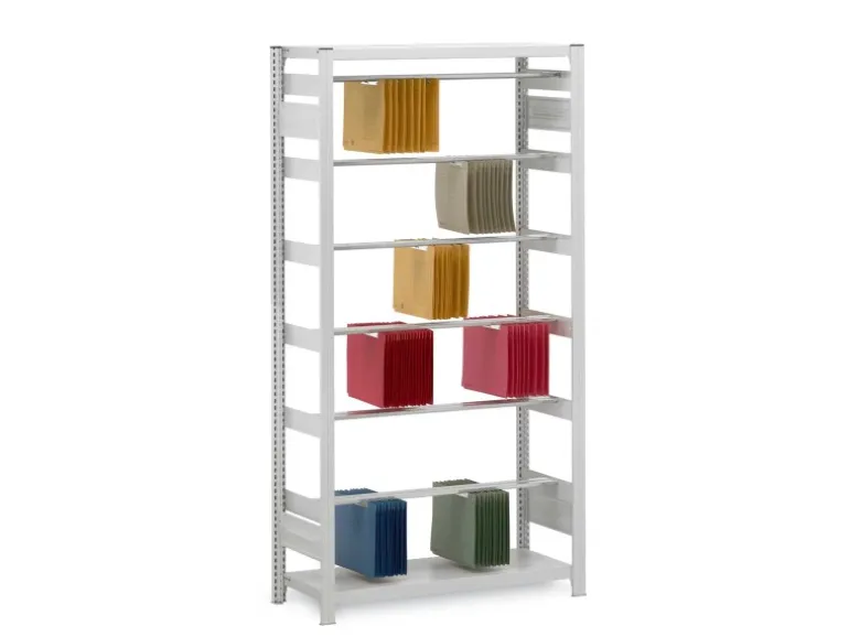 PROREGAL Pendelhefterregal Einseitig Stecksystem T-Profil Grundregal HxBxT 200 x 100 x 40 cm 6 Ebenen Fachlast 40 kg Pendelsystem Zippel Verzinkt