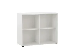 PROREGAL Pigeon Set Aktenregal Aktenschrank & Regalkreuz Breite 100 cm Weiß & Eiche