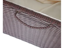 Proregal Poly-Rattan Kissenbox HxBxT 51x100x50cm Premium Braun 170L Gartentruhe Auflagenbox Truhe