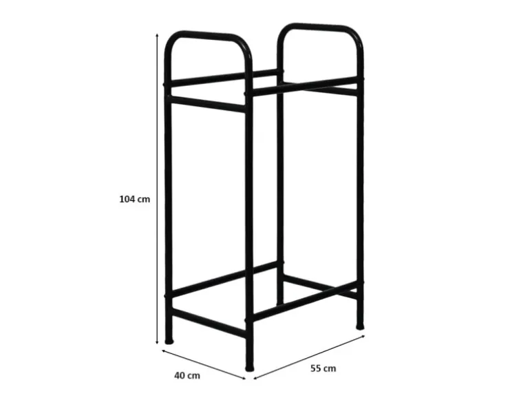 PROREGAL Reifenregal CARRERO HxBxT 104 x 55 x 40 cm Bis Zu 4 Reifen Auf 2 Ebenen Schwarz