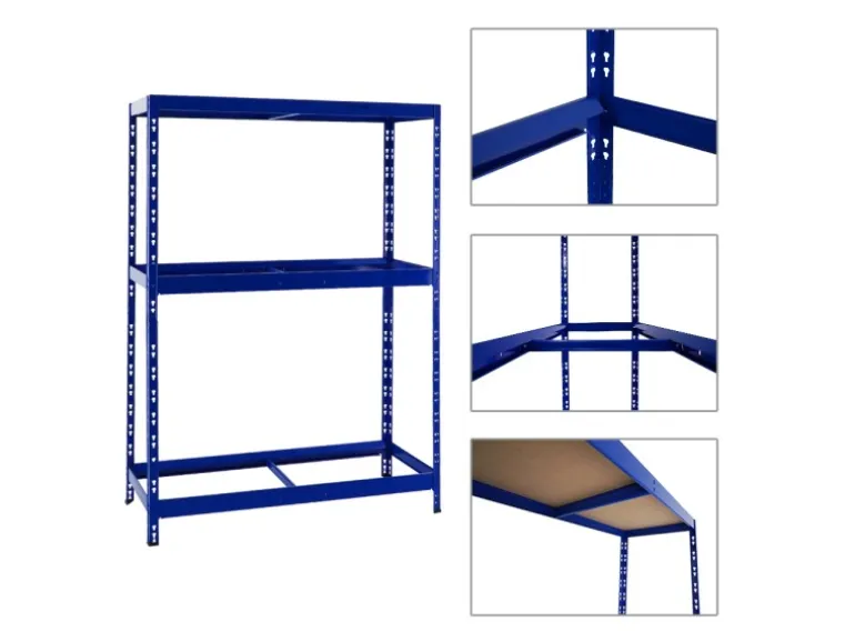 PROREGAL Reifenregal Tiger mit Fachboden HxBxT 180 x 130 x 50 cm bis zu 12 Reifen auf 2 Ebenen Blau