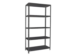 PROREGAL Schraubregal Panda HxBxT 180 x 80 x 50 cm Fachlast 100 kg Anthrazit