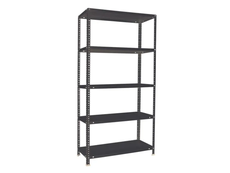 PROREGAL Schraubregal Panda HxBxT 180 x 80 x 50 cm Fachlast 100 kg Anthrazit