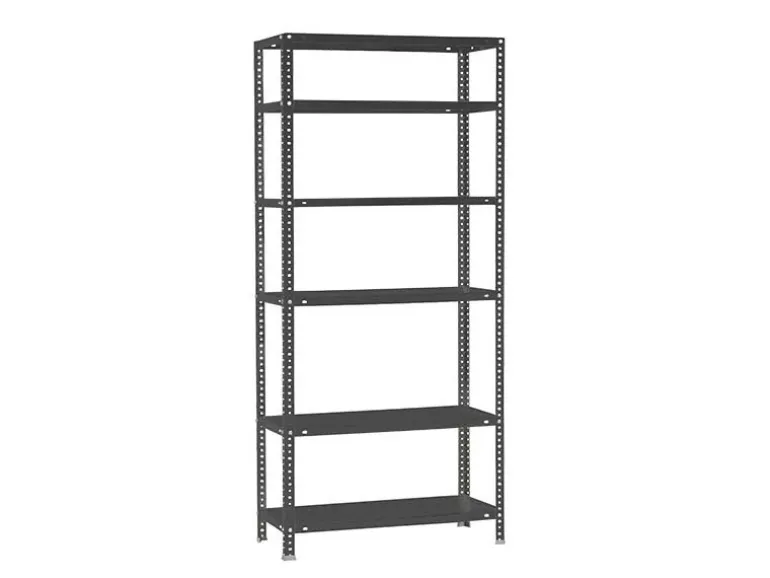PROREGAL Schraubregal Panda Tall HxBxT 200 x 80 x 40 cm 6 Fachböden Fachlast 100 kg Anthrazit
