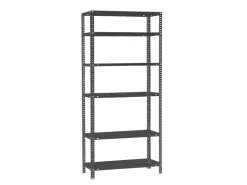PROREGAL Schraubregal Panda Tall HxBxT 200 x 80 x 50 cm 6 Fachböden Fachlast 100 kg Anthrazit