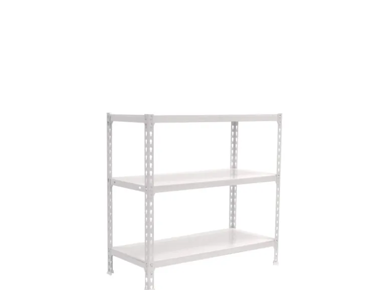 PROREGAL Schwerlastregal Small Metal Shark HxBxT 100 x 100 x 30 cm Fachlast 180 kg Weiß