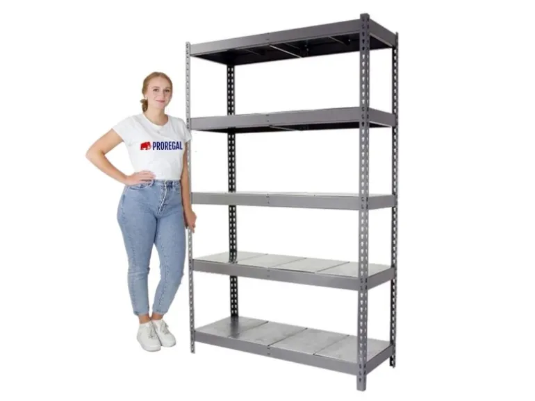 PROREGAL Schwerlastregal Metal Yeti Five HxBxT 200 x 120 x 60 cm Fachlast 400 kg Grau