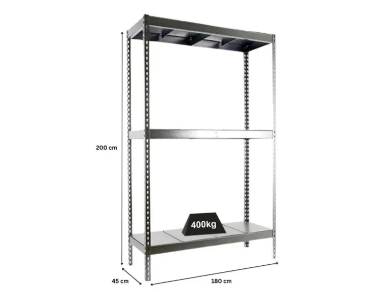 PROREGAL Schwerlastregal Big Metal Yeti Three HxBxT 200 x 180 x 45 cm Fachlast 400 kg Verzinkt