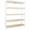 PROREGAL Schwerlastregal Wood Beast Five HxBxT 200 x 210 x 45 cm Fachlast 500 kg Weiß