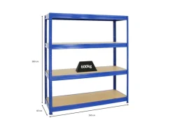 PROREGAL Schwerlastregal Dino HxBxT 180 x 160 x 60 cm Fachlast 600 kg Blau