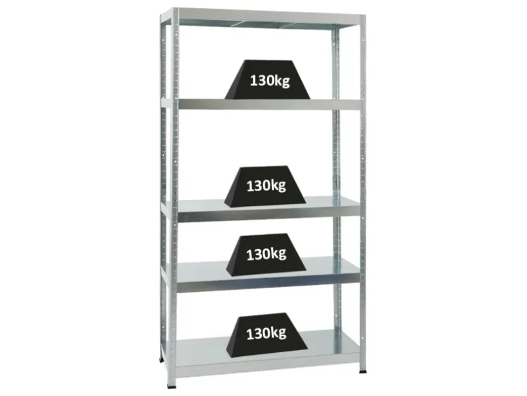 PROREGAL Schwerlastregal Steel Eagle HxBxT 180 x 100 x 40 cm Fachlast 130 kg Verzinkt