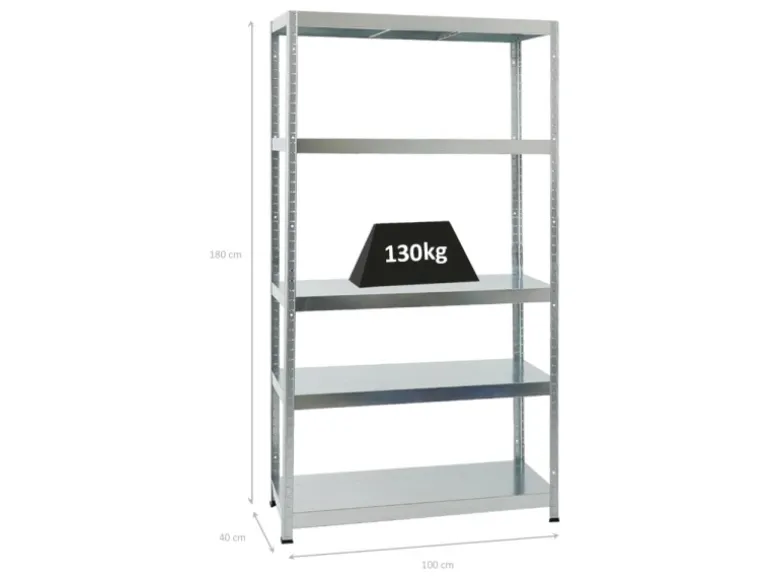 PROREGAL Schwerlastregal Steel Eagle HxBxT 180 x 100 x 40 cm Fachlast 130 kg Verzinkt