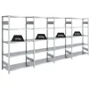 PROREGAL Schwerlastregal Silver Mamba Made In Germany  HxBxT 200 x 400 x 50 cm 5 Ebenen Je 150 kg Fachlast  Verzinkt