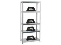 PROREGAL Schwerlastregal Steel Eagle HxBxT 180 x 80 x 40 cm Fachlast 130 kg Verzinkt