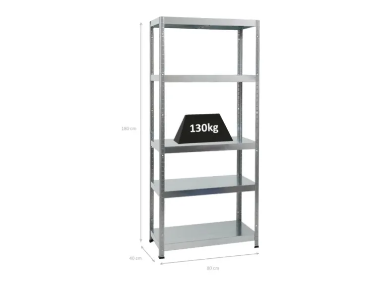 PROREGAL Schwerlastregal Steel Eagle HxBxT 180 x 80 x 40 cm Fachlast 130 kg Verzinkt