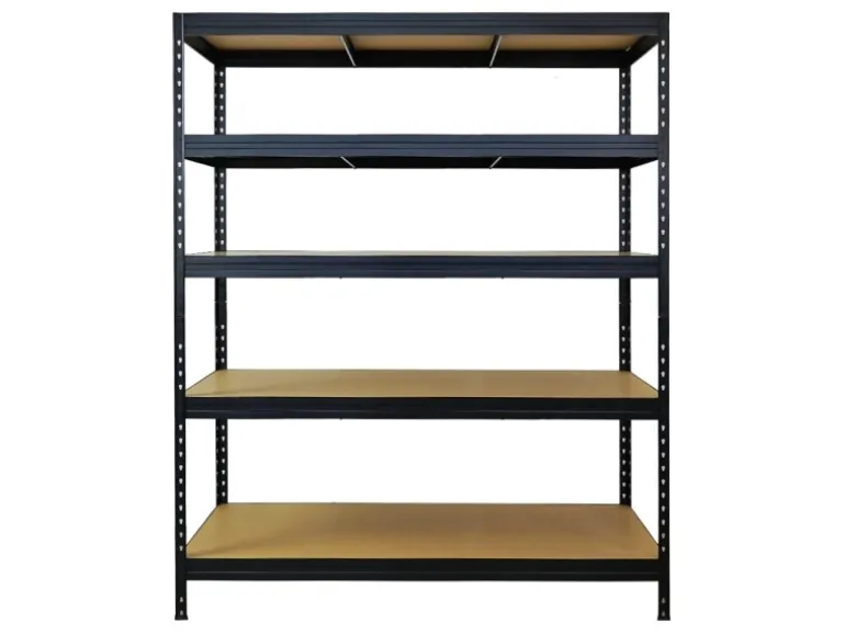 PROREGAL Schwerlastregal Rivet HxBxT 180x150x60 cm Fachlast 250kg Innovatives Stecksystem Schwarz