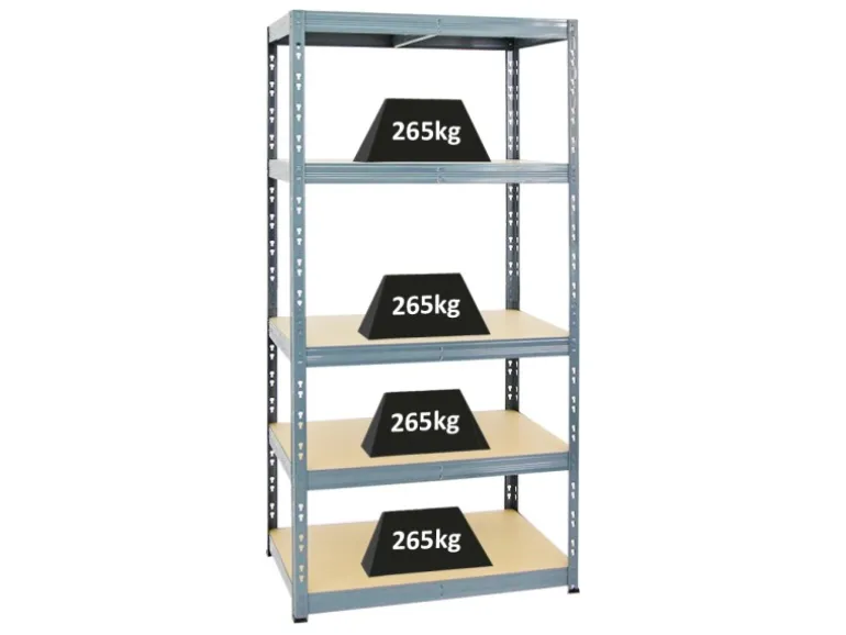PROREGAL Schwerlastregal Tiger HxBxT 180 x 90 x 60 cm Fachlast 265 kg 5-Ebenen Grau