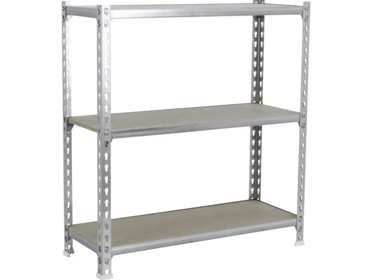 PROREGAL Schwerlastregal Small Muli HxBxT 100 x 80 x 30 cm 3 Fachböden Fachlast 150 kg Verzinkt