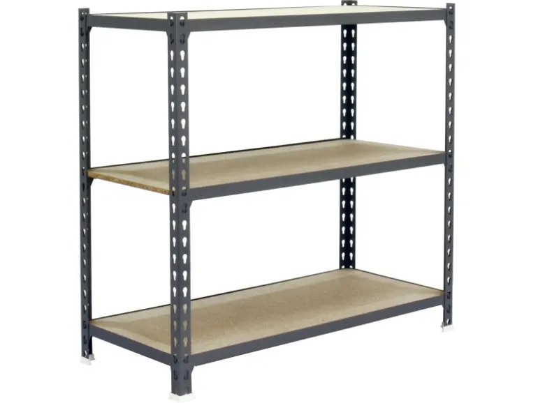 PROREGAL Schwerlastregal Small Muli HxBxT 100 x 100 x 40 cm 3 Fachböden Fachlast 150 kg Grau