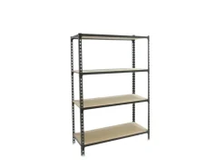 PROREGAL Schwerlastregal Mid Muli HxBxT 150 x 80 x 50 cm 4 Fachböden Fachlast 150 kg Anthrazit