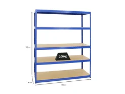 PROREGAL Schwerlastregal Giant Elephant HxBxT 180 x 150 x 60 cm Fachlast 200 kg Blau