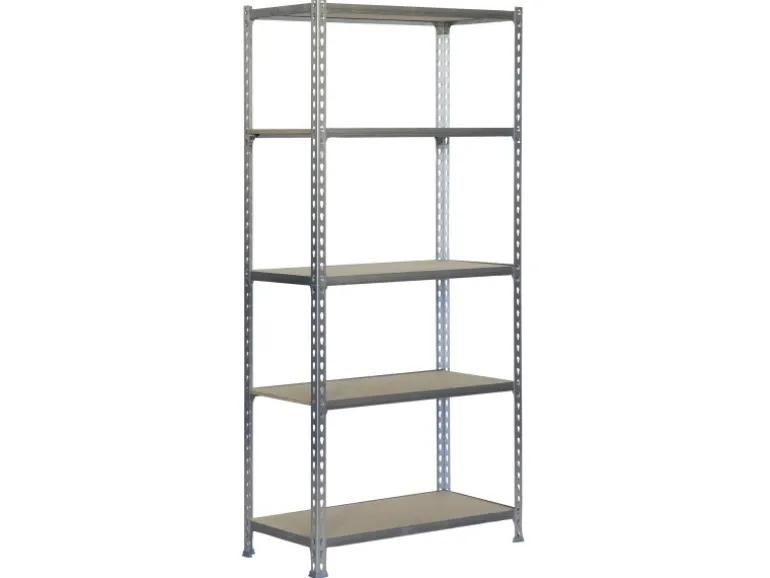 PROREGAL Schwerlastregal Muli HxBxT 180 x 80 x 40 cm 5 Fachböden Fachlast 150 kg Verzinkt