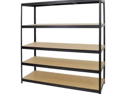 PROREGAL Schwerlastregal Giant Elephant HxBxT 180 x 180 x 60 cm Fachlast 200 kg Schwarz