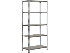 PROREGAL Schwerlastregal Big Muli HxBxT 200 x 110 x 50 cm 5 Fachböden Fachlast 200 kg Verzinkt