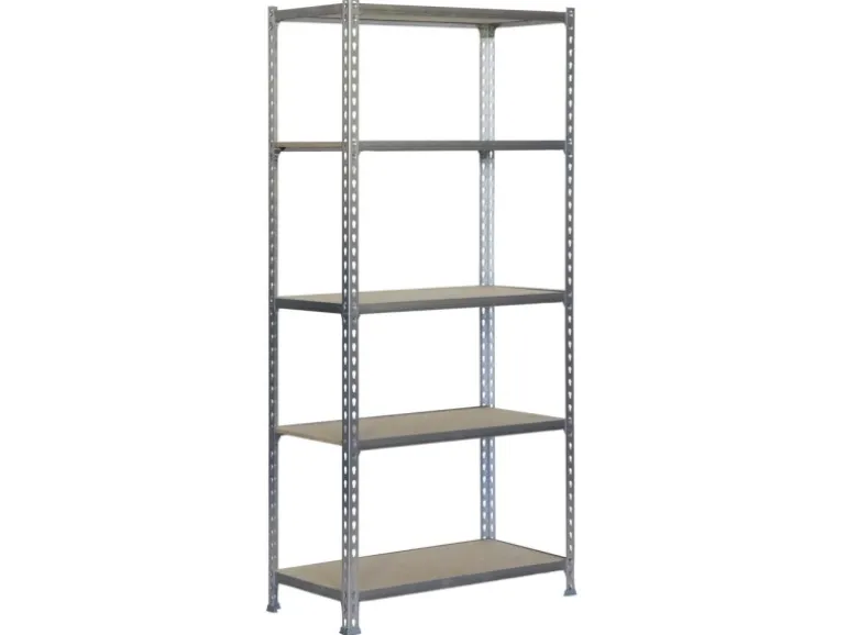 PROREGAL Schwerlastregal Big Muli HxBxT 200 x 110 x 50 cm 5 Fachböden Fachlast 200 kg Verzinkt