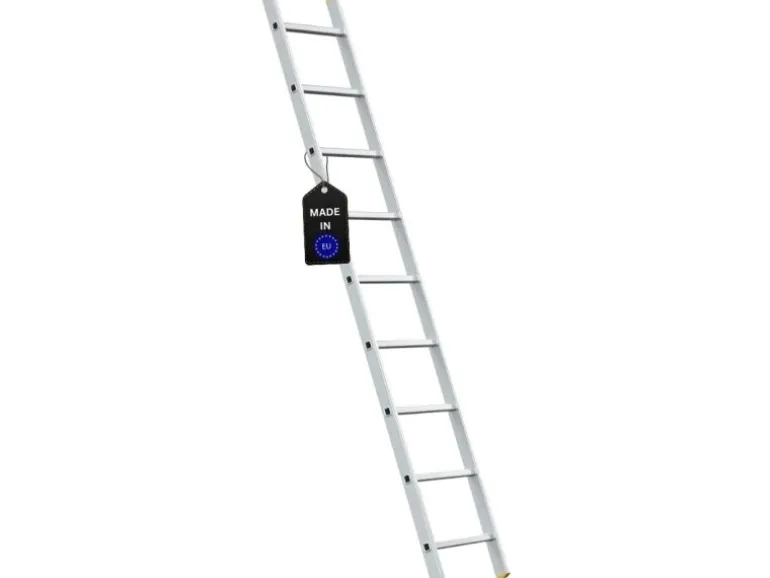 PROREGAL Sprossen-Anlegeleiter Economy Plus Ohne Traverse 9 Sprossen Arbeitshöhe 3,46 m Traglast 150 kg