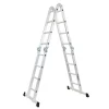 PROREGAL Sprossen-Mehrzweckleiter MULTISTEP mit Gerüstplattform Aluminium 4x4 Sprossen bis zu 4,6 m Höhe Traglast 150kg