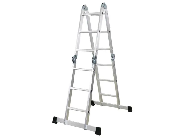 PROREGAL Sprossen-Mehrzweckleiter MULTISTEP mit Gerüstplattform Aluminium 4x3 Sprossen bis zu 3,6 m Höhe Traglast 150kg