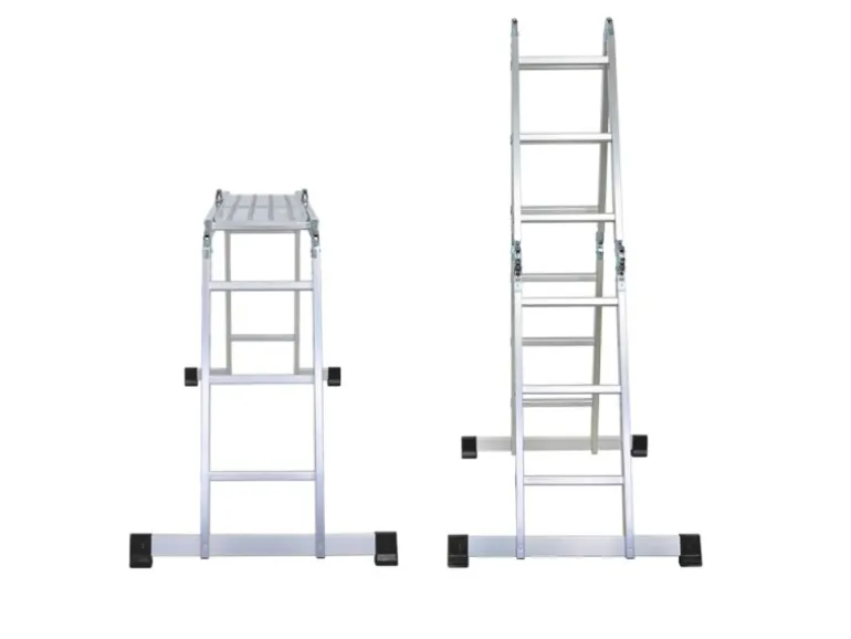 PROREGAL Sprossen-Mehrzweckleiter MULTISTEP mit Gerüstplattform Aluminium 4x3 Sprossen bis zu 3,6 m Höhe Traglast 150kg