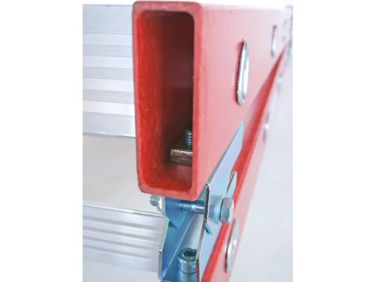 PROREGAL Stufen-Stehleiter Beidseitig Begehbar GFK & Alu 2 x 8 Stufen