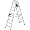 PROREGAL Stufen-Stehleiter Beidseitig Begehbar 2 x 9 Stufen