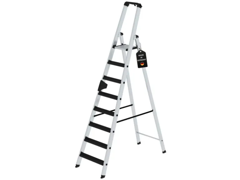 PROREGAL Stufen-Stehleiter Einseitig Begehbar mit Clip-Step Relax 9 Stufen
