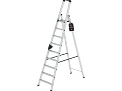 PROREGAL Stufen-Stehleiter Einseitig Begehbar 9 Stufen