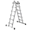 PROREGAL Teleskopleiter 4-Teilig mit Traverse 4 x 6 Sprossen