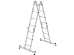 PROREGAL Vielzweckleiter 4-Teilig mit Traverse 2 x 3 & 2 x 4 Sprossen
