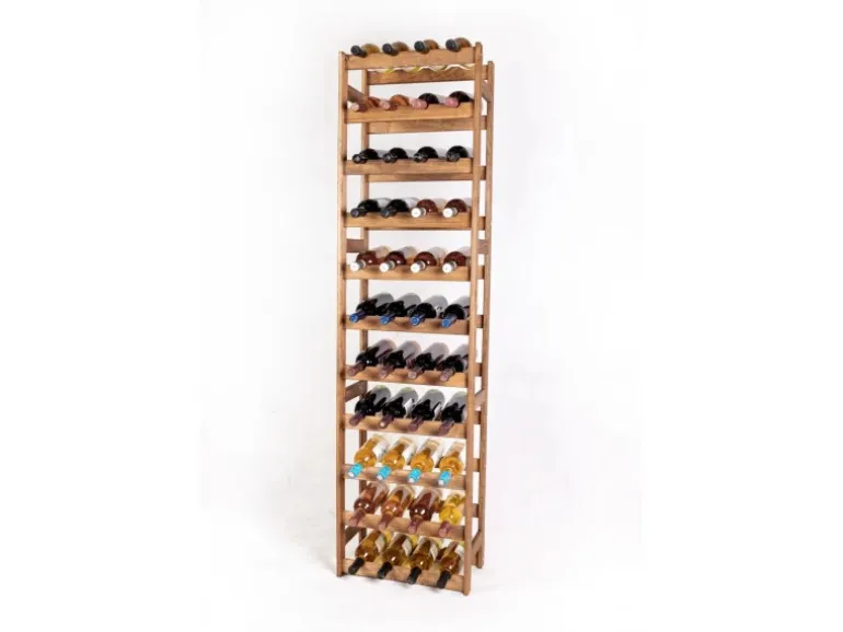 PROREGAL Weinregal Pinotwine HxBxT 166 x 43,4 x 25 cm 44 Flaschen Massives Kiefernholz Braun Geölt