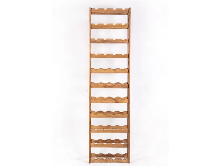 PROREGAL Weinregal Pinotwine HxBxT 166 x 43,4 x 25 cm 44 Flaschen Massives Kiefernholz Braun Geölt